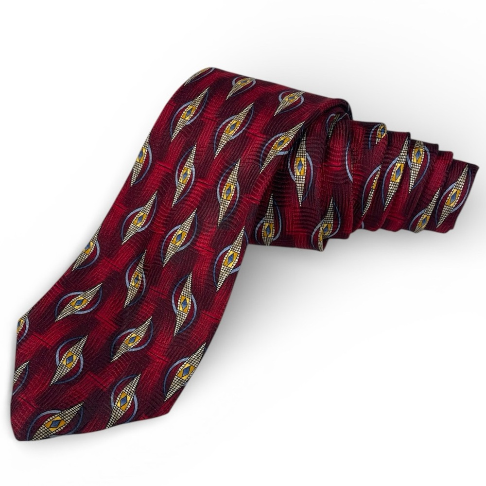 Robert Talbott Fine Silk Red Patterned Tie Hand S… - image 7